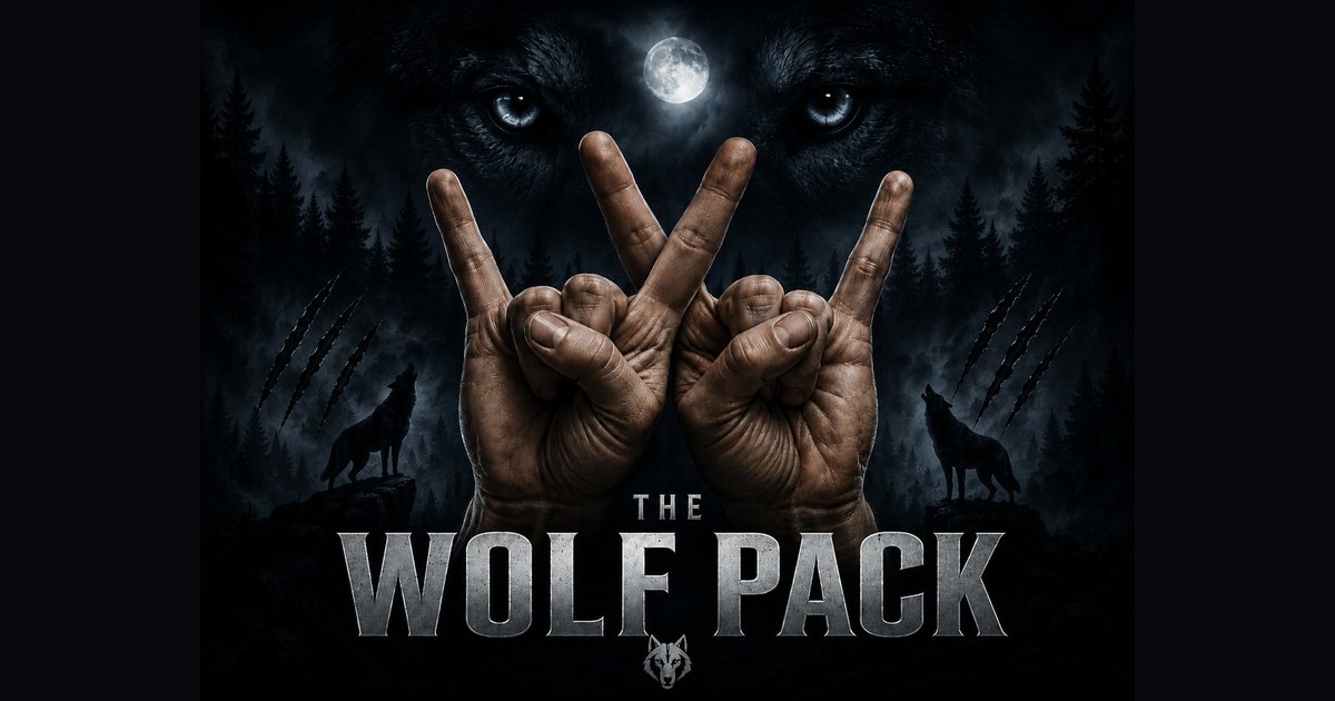 The Wolf Pack hand sign